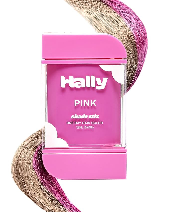 Hally Hair Temporary Hair Color, Shade Stix (Pink) - Hair Makeup Accessories for Kids, Teens & Ad... | Amazon (US)