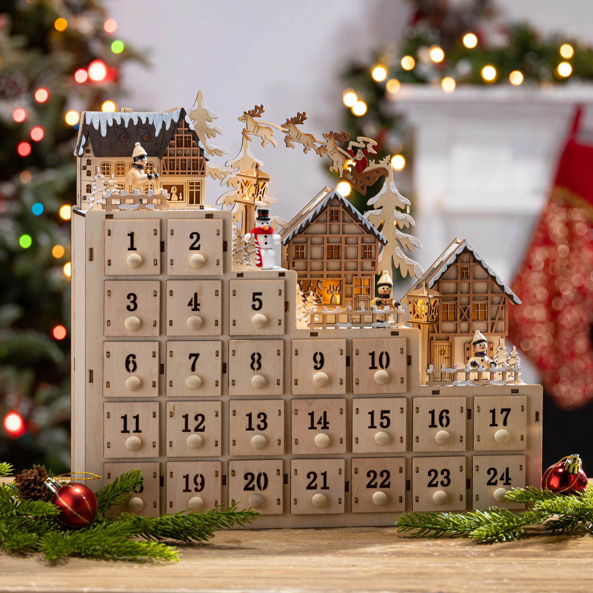 The Twillery Co. Wood Advent Calendar & Reviews | Wayfair | Wayfair North America
