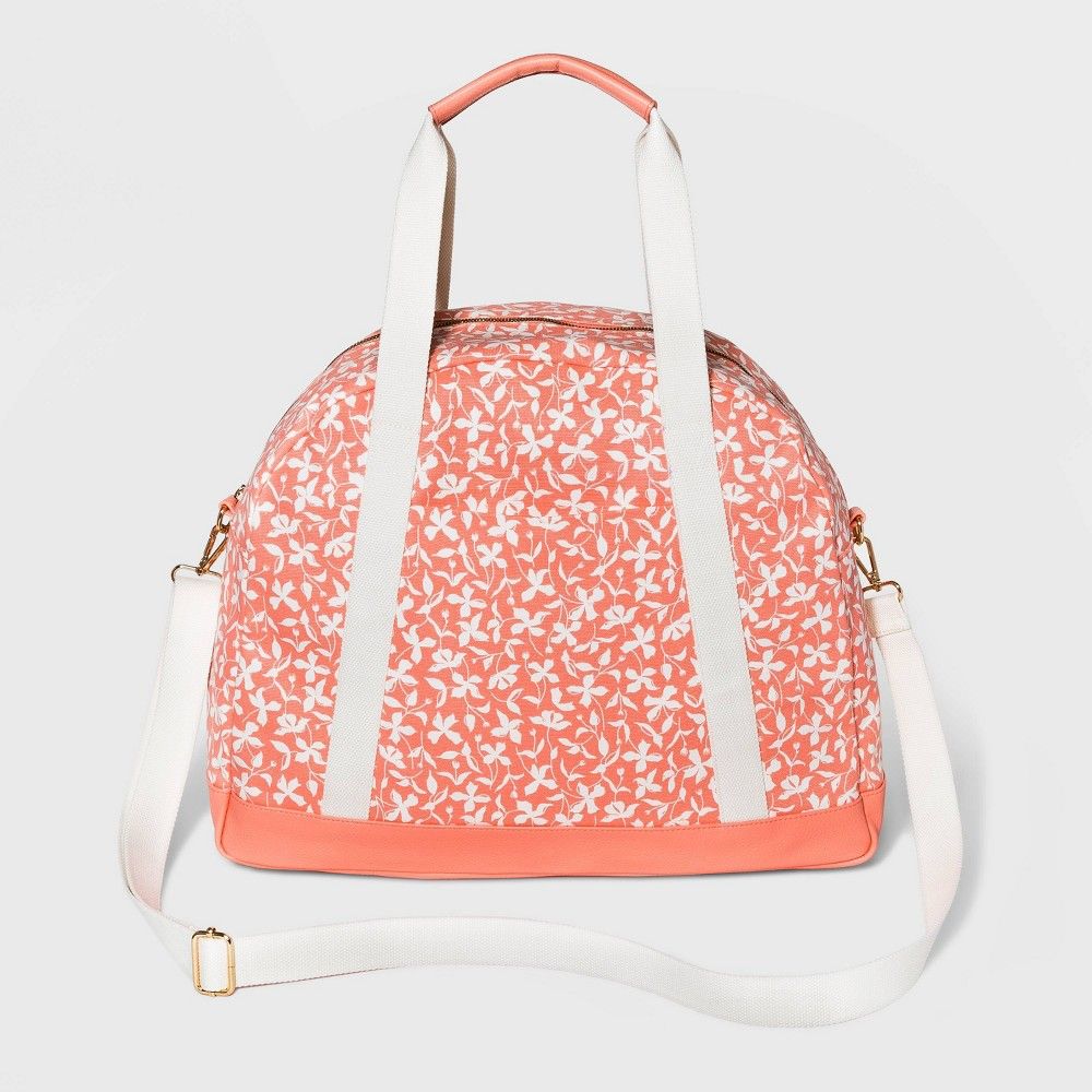 Floral Print Dome Weekender Bag - A New Day Peach, Pink/Floral | Target
