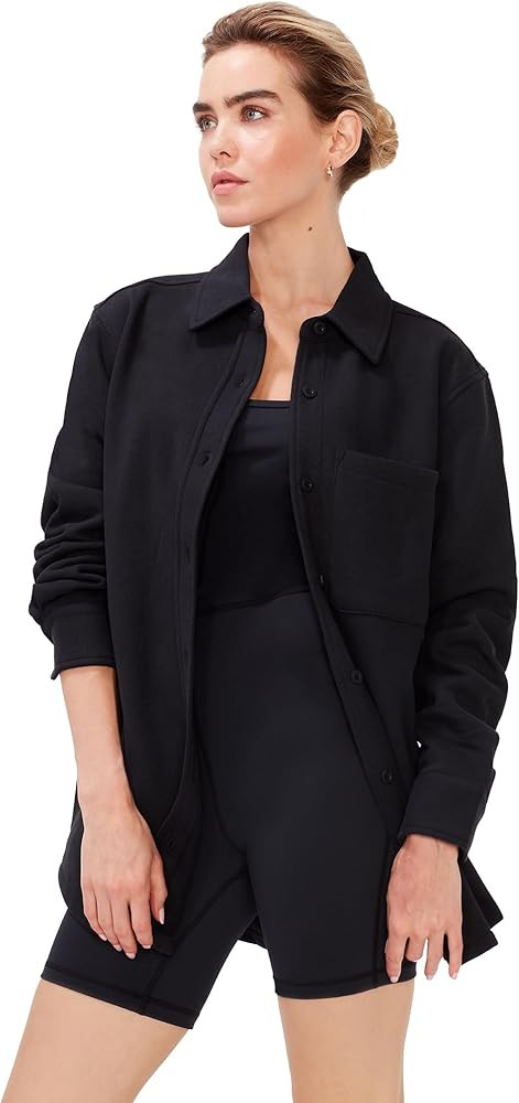 KUT & SO Women’s Shacket – Midweight Fleece Shirt Jacket – Boyfriend Fit, Chic Layering Pie... | Amazon (US)