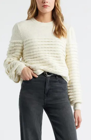 Scalloped Crewneck Sweater | Nordstrom