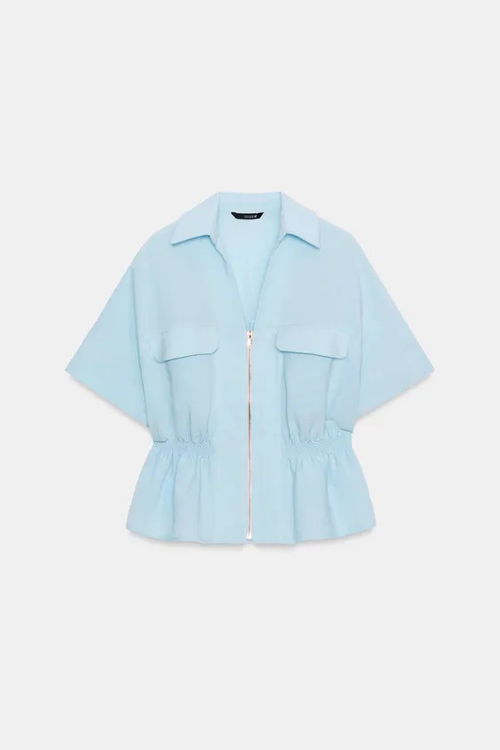ZIP-UP SAFARI SHIRT | Zara UK