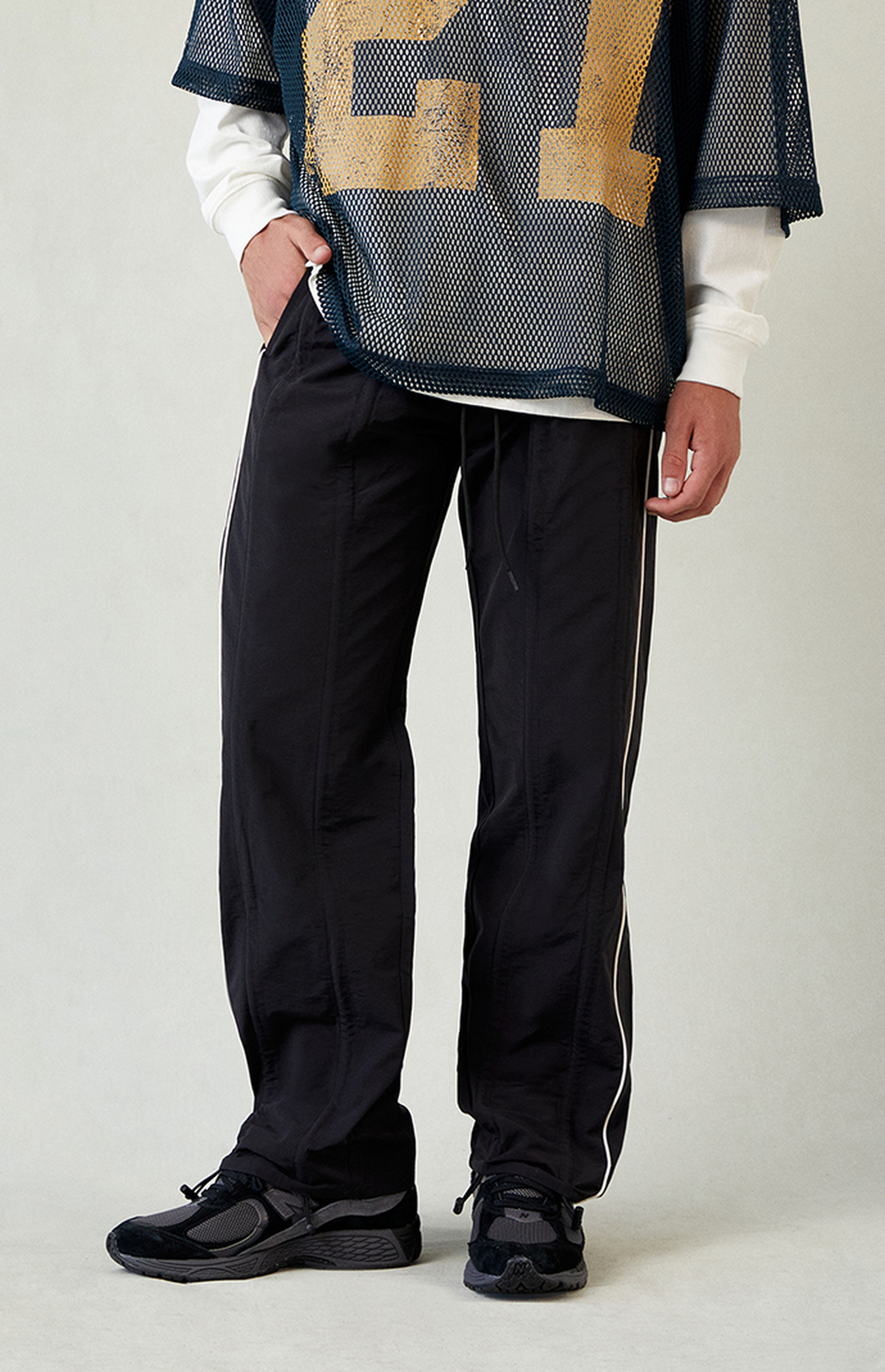 Pacsun Black Bolton Baggy Track Pants | PacSun