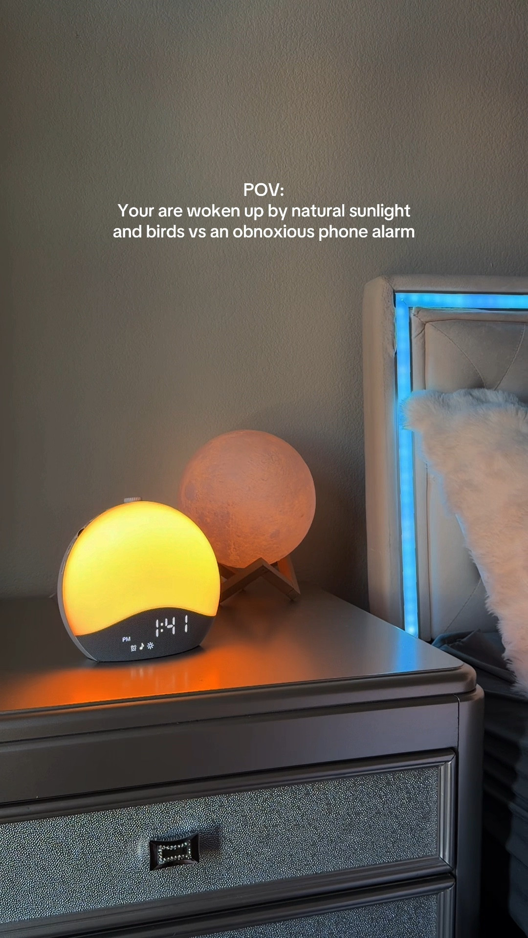 Honestly the gradual light and birds is so nice to wake up to 🕊️
They simulate
natural light to wake you up gradually to reduce grogginess, boost alertness by lowering melatonin and improves mood, especially in winter #sunrisealarm
#sunrisealarmclock #alarmclock #wakeup #wakeupinthemorning

#LTKHome #LTKmorningroutine #LTKSaleAlert