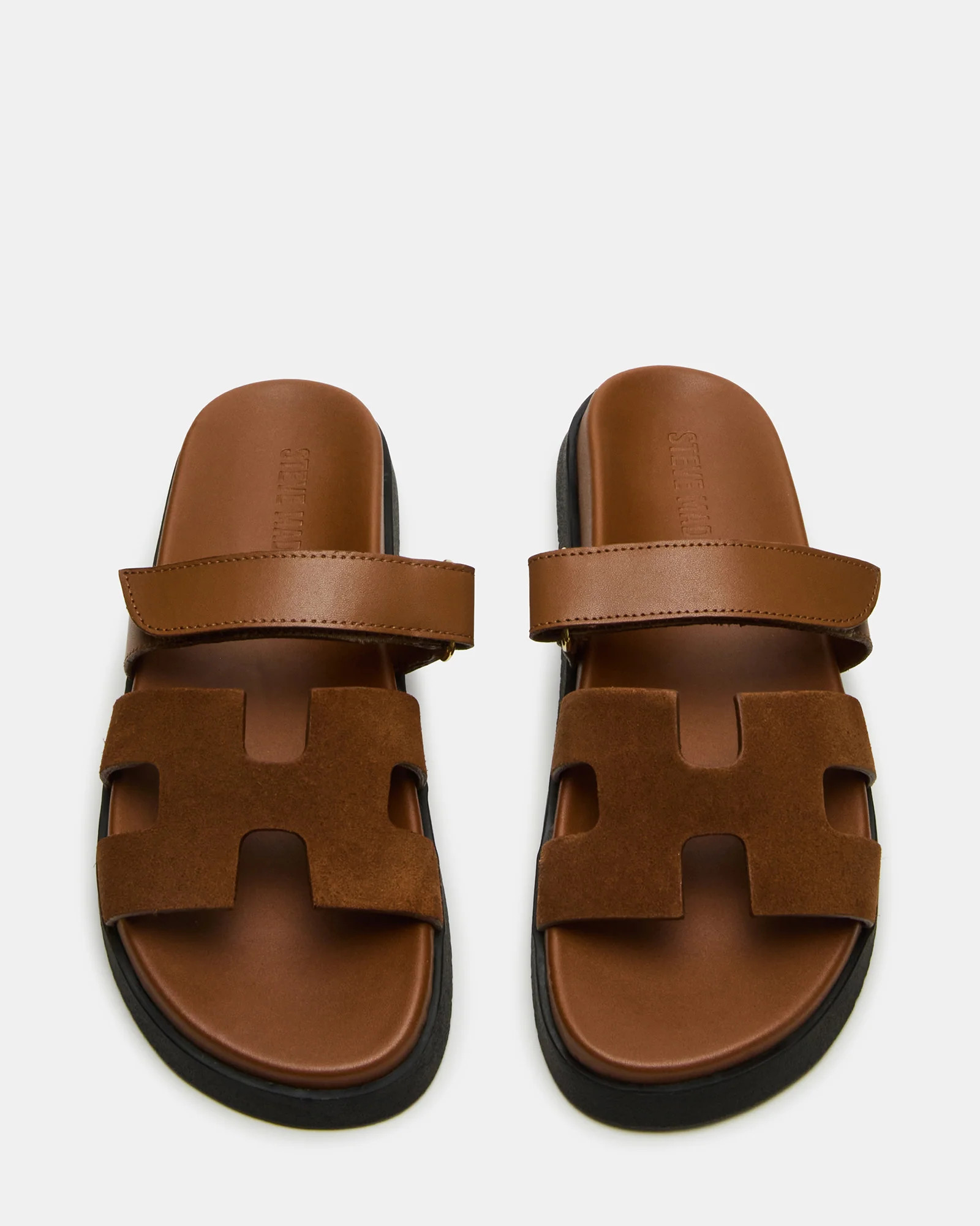 MAYVEN Camel Suede Flatform Slide Women's Sandal | Steve Madden (US)