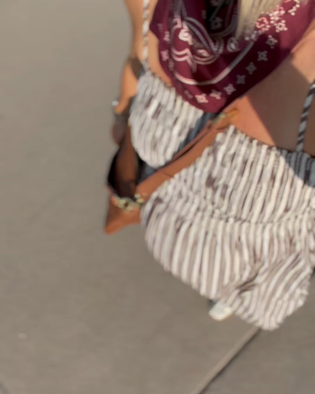 What I wore to the Josiah clean concert at the Iowa State fair.￼
An easy maxi dress (love the brown + cream stripes) but added a burgundy silk scarf & brown woven bag. ￼

#LTKmomlife #LTKootd #LTKSeasonal