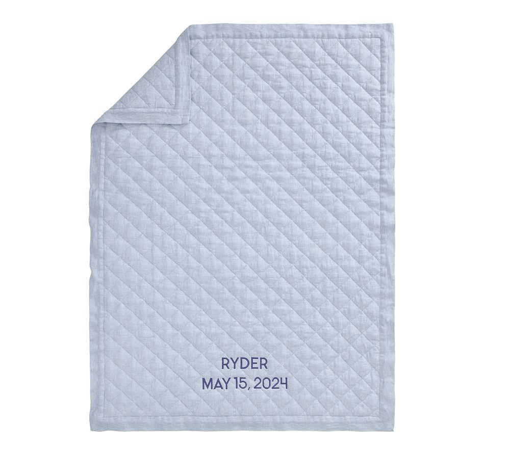 European Linen Baby Quilt | Pottery Barn Kids