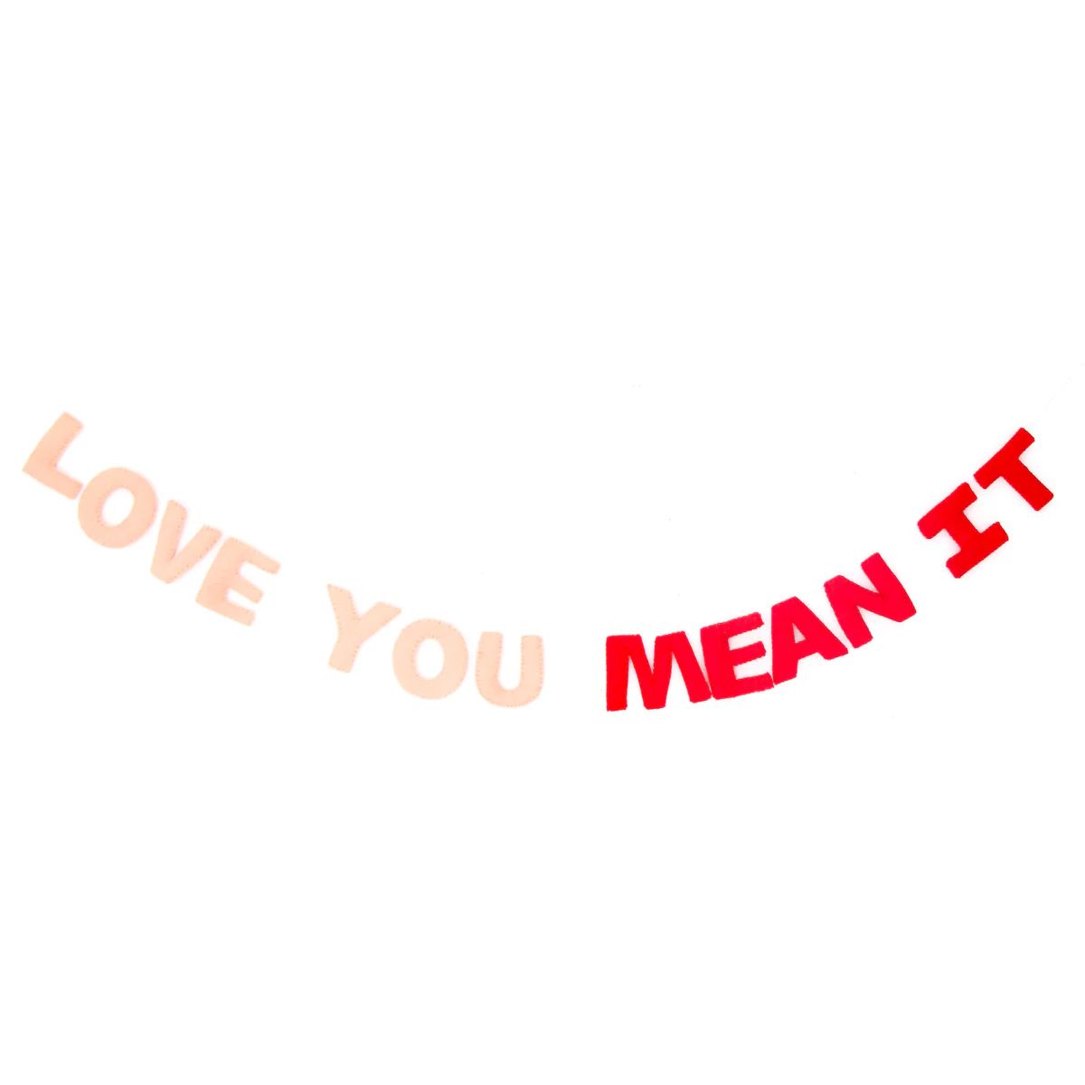Love You Mean It Color Block Felt Garland | Ellie and Piper