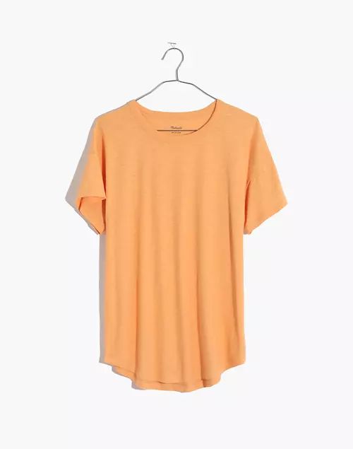 Whisper Cotton Rib-Crewneck Tee | Madewell