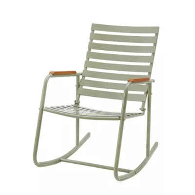Red Shed  Riverside Wooden and Metal Rocking Chair, Green | Tractor Supply