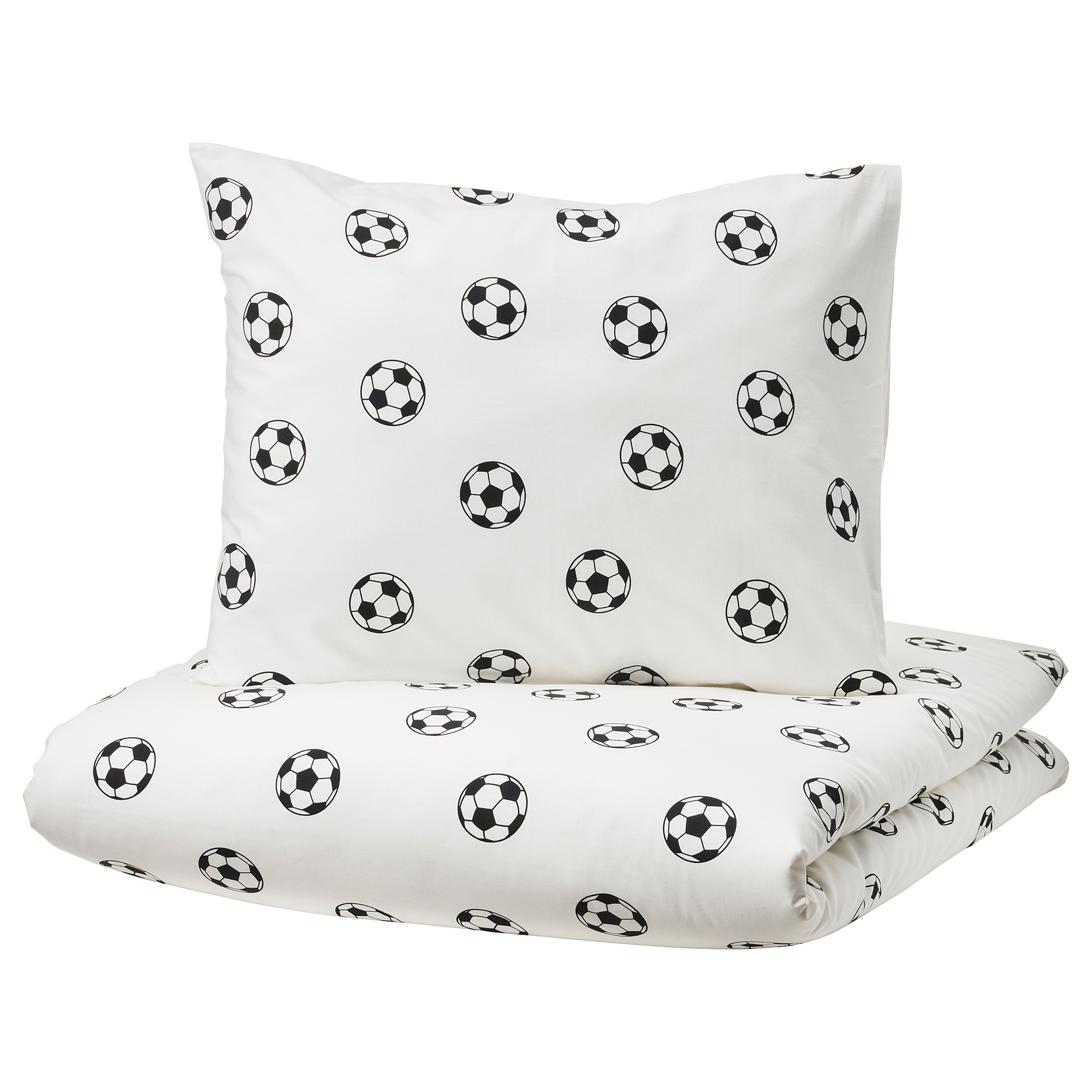 SPORTSLIG Duvet cover and pillowcase(s), football pattern, Twin | IKEA US