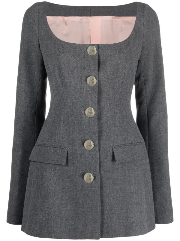 The Attico scoop-neck Tailored Blazer - Farfetch | Farfetch Global