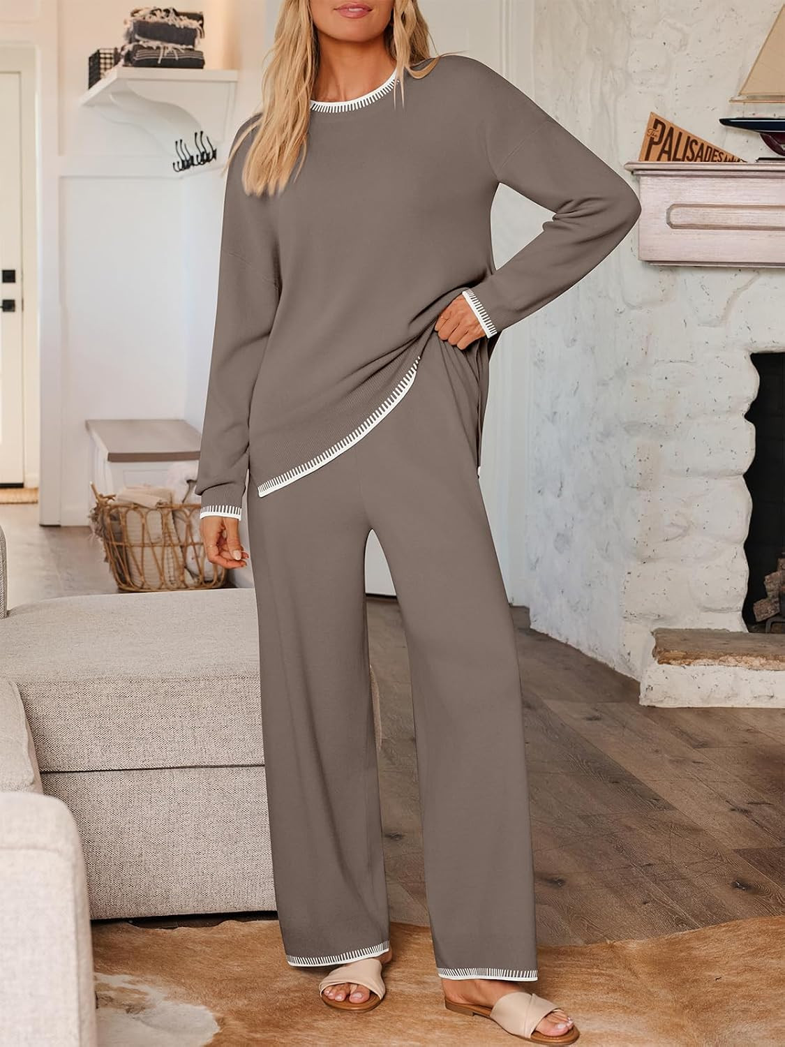 LILLUSORY Lounge Sets Womens 2 Piece Matching 2026 Fall Knit Sweater Set | Amazon (US)