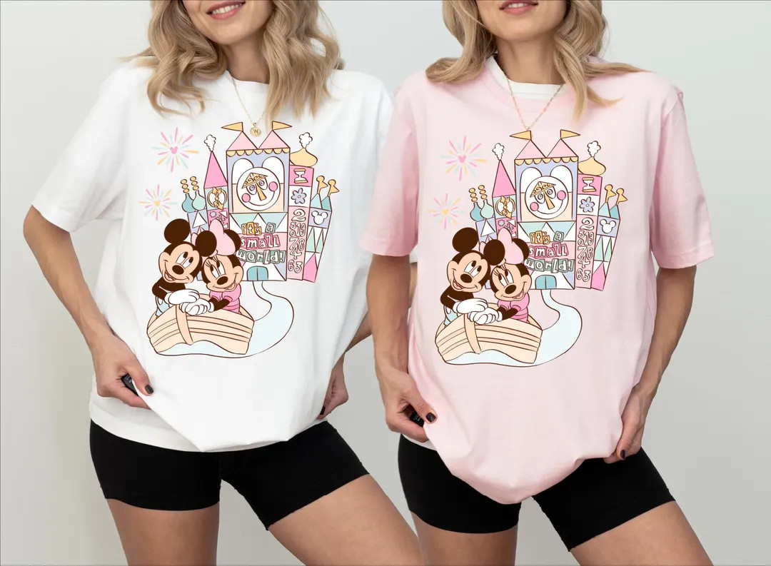 It's A Small World Shirt: Mickey and Minnie Fantasyland Tee | Etsy (Global)