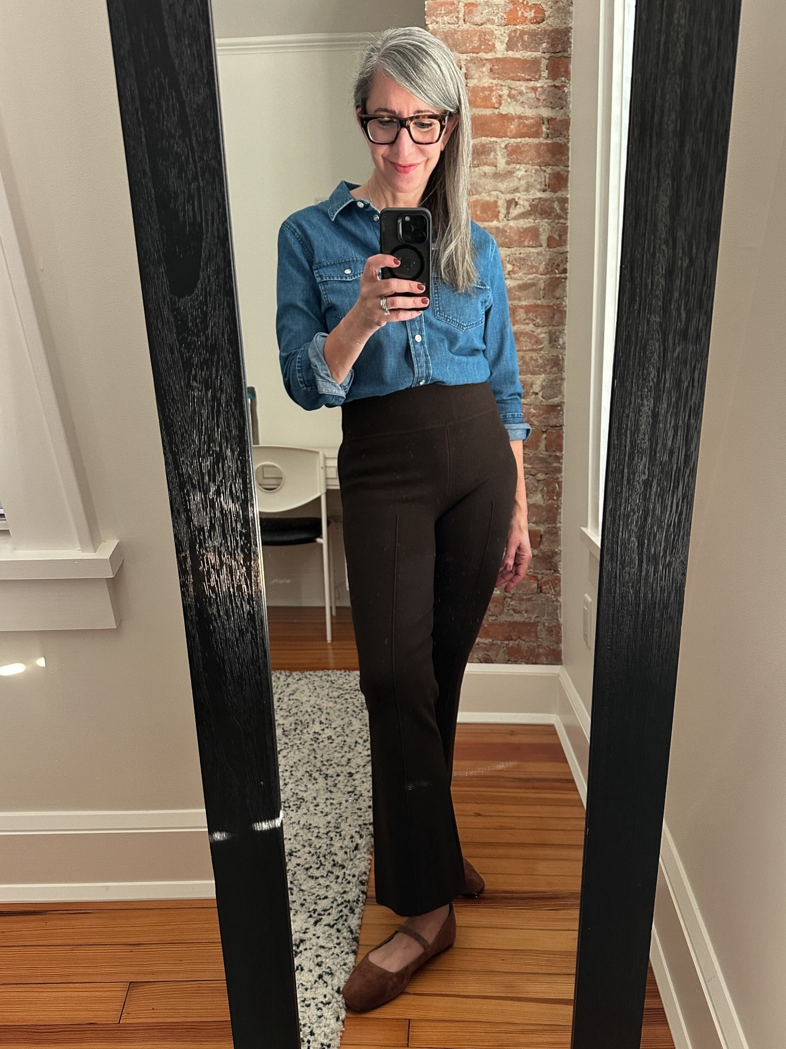 Guess this is going to be my annual appreciation post for these PERFECT PANTS – which are super on sale right now! This is the third pair I’ve purchased (I have the black, natch, and a bright red which has come to be even more versatile than I imagined). Can’t say enough about them – so so flattering, comfortable, stylish, and go with literally everything. Dress up and down like a champ too, as I’ve worn them with sneakers, heels, chunky sweaters and “going out” tops!