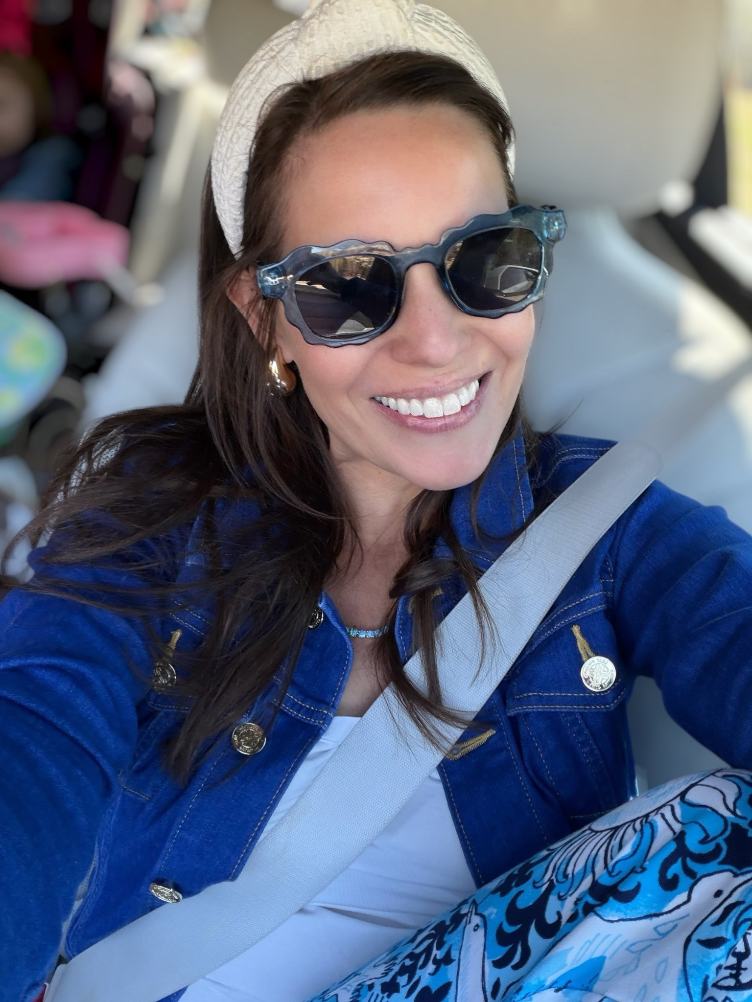 Comfy & Cute Road Trip Outfit 🚗💙


The perfect road trip look = comfy, cute, and effortless 💙 This outfit is one of my go-tos for long drives—lightweight printed pants, a soft white tank, and a classic denim jacket for when the AC gets chilly 🧊

I added a pearl headband, gold jewelry, and fun scalloped sunnies to keep it feeling styled without sacrificing comfort ✨ Easy to wear, easy to move in, and still put-together for pit stops or grabbing lunch along the way!

road trip outfit, comfy travel outfit, casual mom style, spring summer outfit, blue and white outfit, denim jacket outfit, travel day outfit, comfortable cute outfit, preppy casual style, effortless everyday look

#LTKTravel #LTKOver40 #LTKmomlife