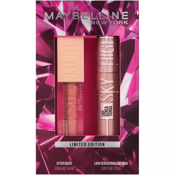 Maybelline Lash Sensational Holiday Kit, Sky High Mascara and Lifter Gloss Gift Set - 1 kit | Target