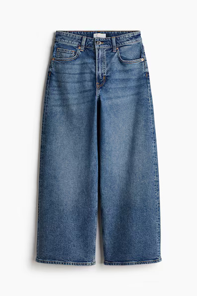 H & M - High Rise Wide-cut Jeans - Blue | H&M (US + CA)