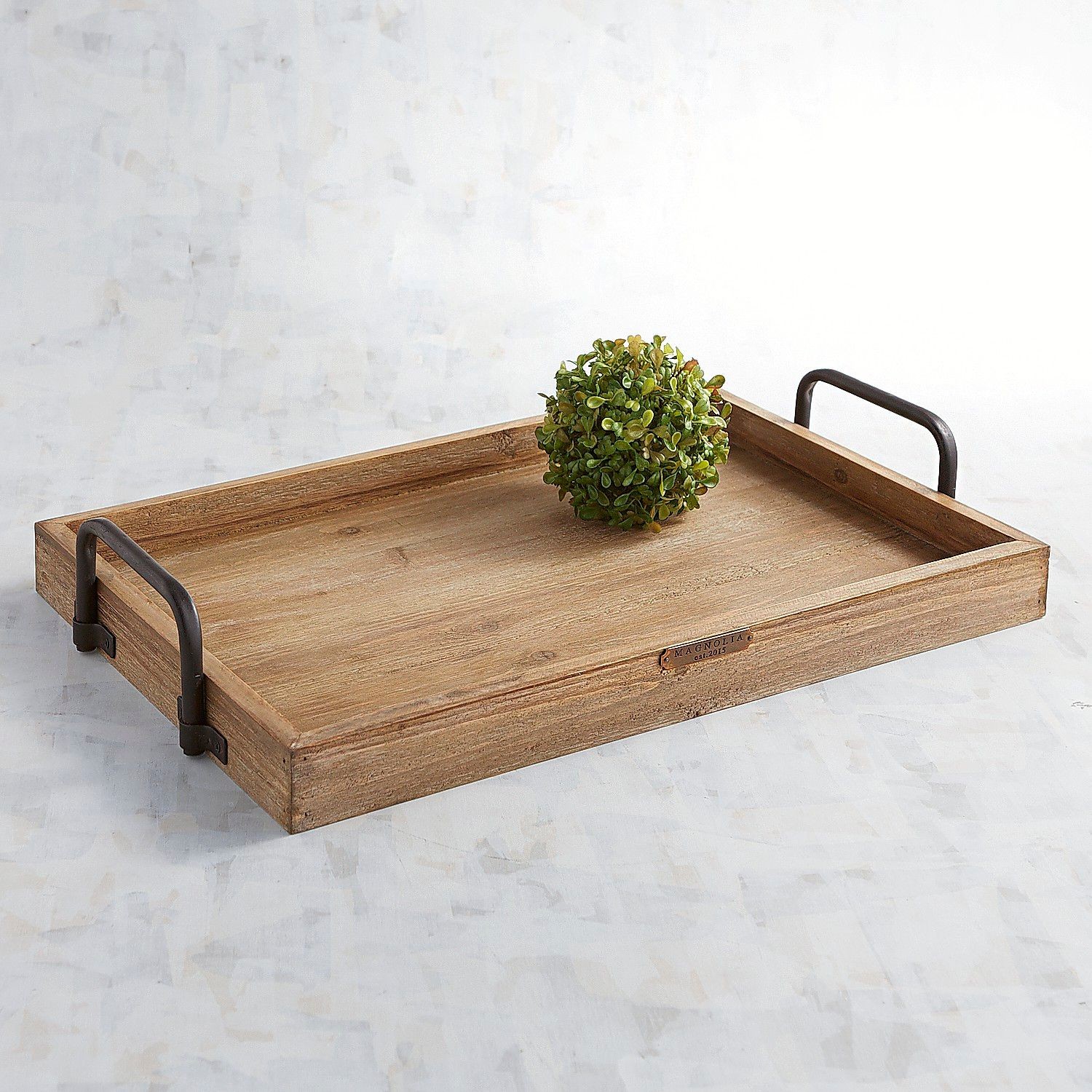 Magnolia Home Wood & Metal Breakfast Tray | Pier 1 Imports