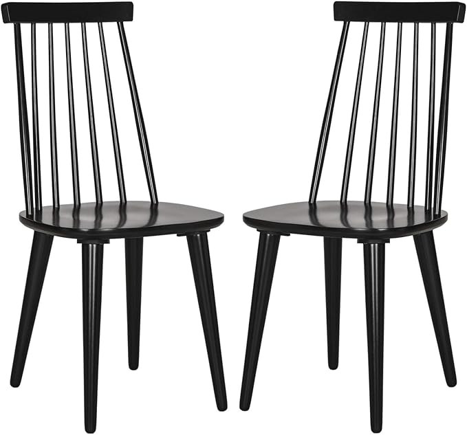 Safavieh American Homes Collection Burris Country Farmhouse Wood Black Spindle Side Chair (Set of... | Amazon (US)