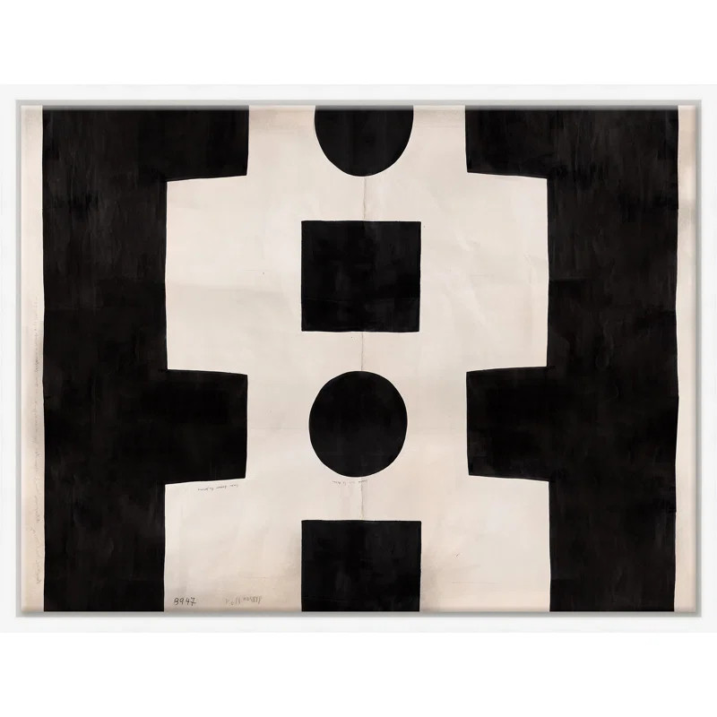 Soicher Marin Black and White Abstract (Var. 2) by Paule Marrot - Floater Frame Painting | Wayfai... | Wayfair North America