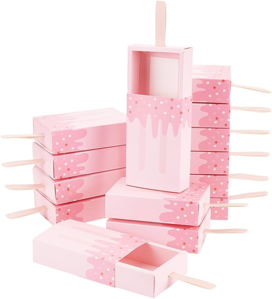PH PandaHall Paper Ice Cream Shape Gift Boxes, 20 pcs 3.6x2 Inch Popsicle Mini Cartoon Candy Fold... | Amazon (US)