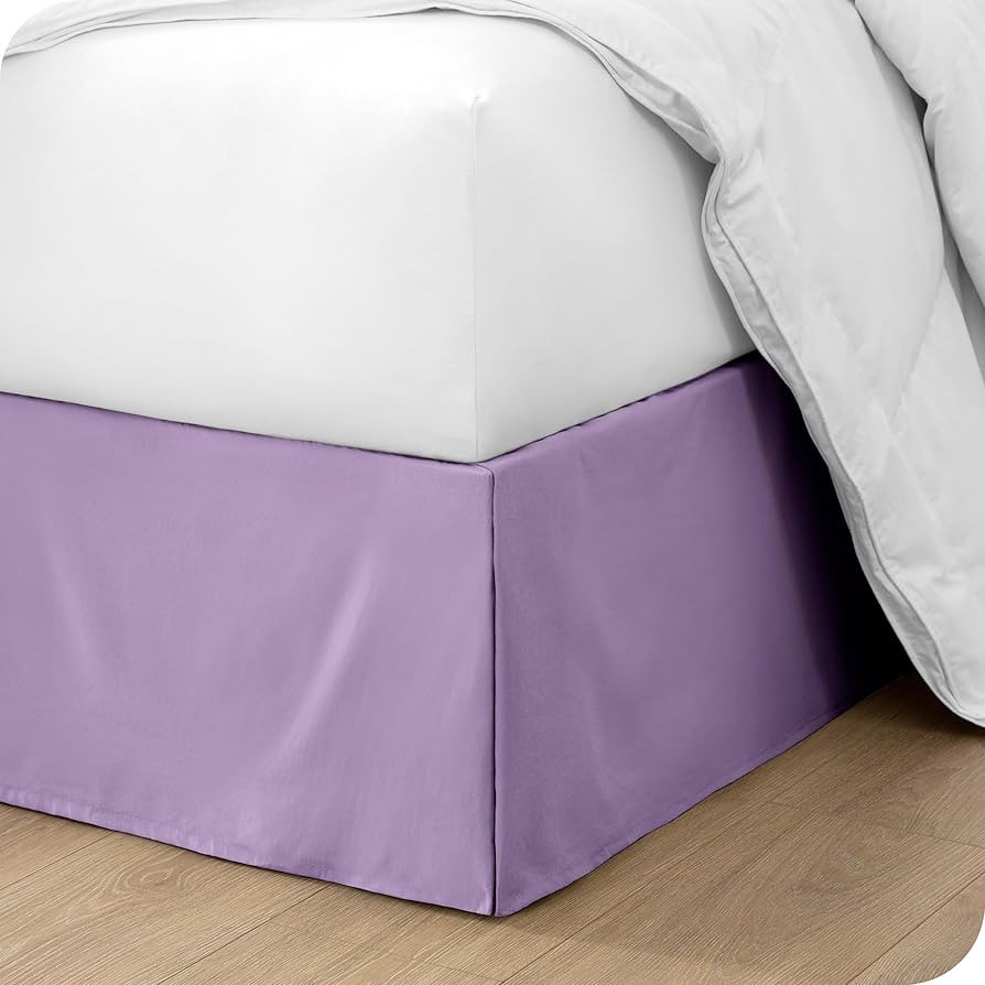 Bare Home Queen Bed Skirt - 15-Inch Tailored Drop Easy Fit - Bed Skirt for Queen Beds - Center & ... | Amazon (US)