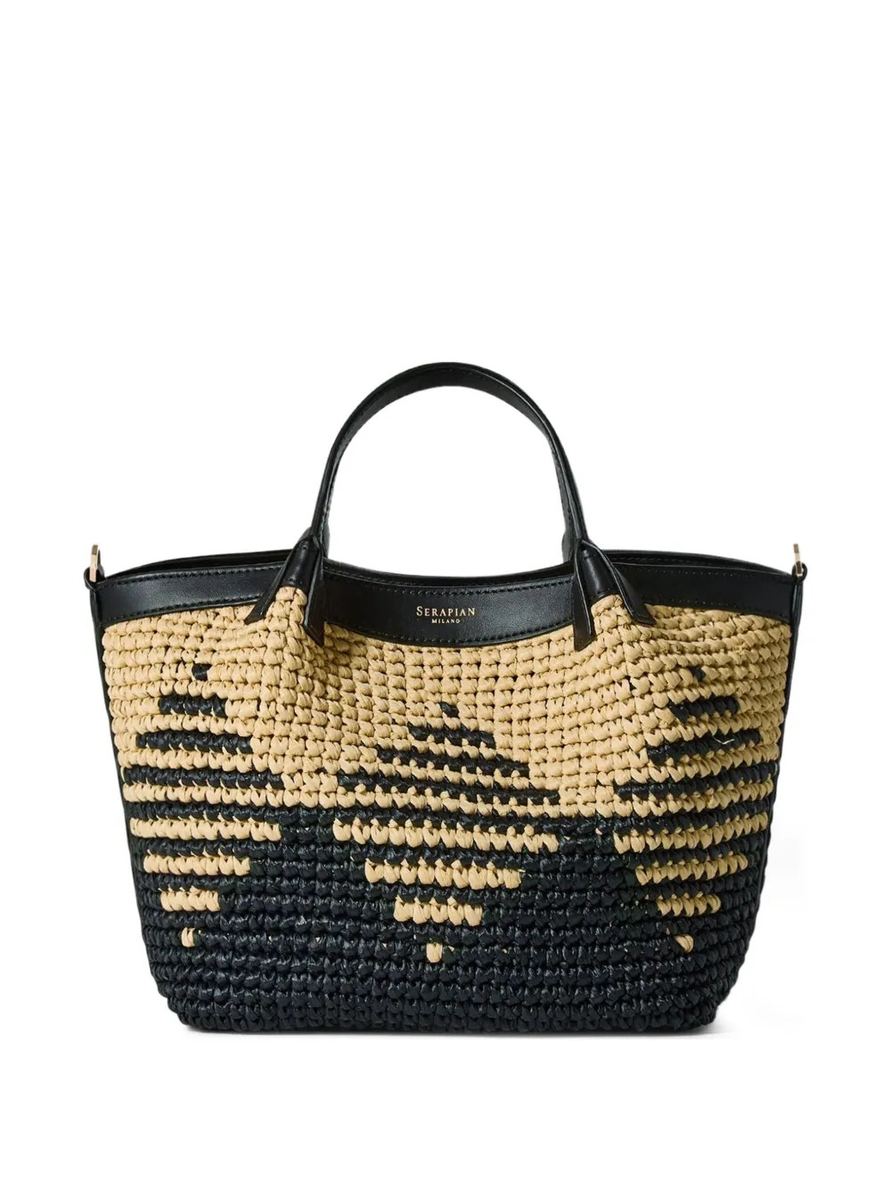Serapian Mini Secret Mosaic Raffia Tote Bag | Neutrals | FARFETCH FR | Farfetch Global
