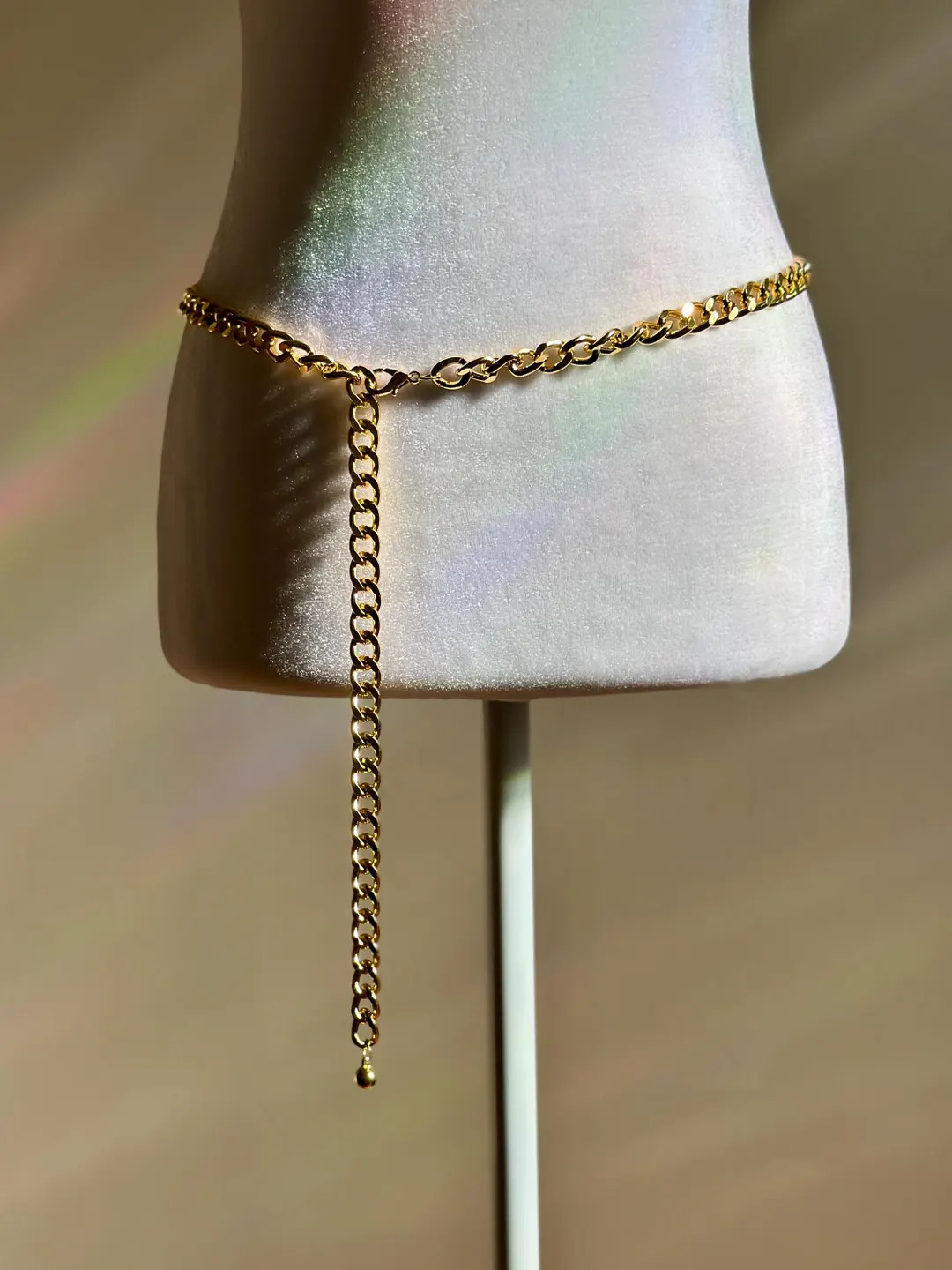 Lustre Gold Toned Chain Belt - Adjustable Sizing - Etsy | Etsy (US)