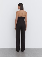 Black Pinstripe Tailored Straight Leg Trouser - Libby | 4th & Reckless