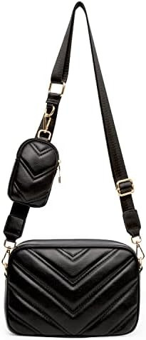 Herald Quilted Small Crossbody Bag with Coin Pouch for Women | Lightweight, Vegan Leather, Trendy... | Amazon (US)