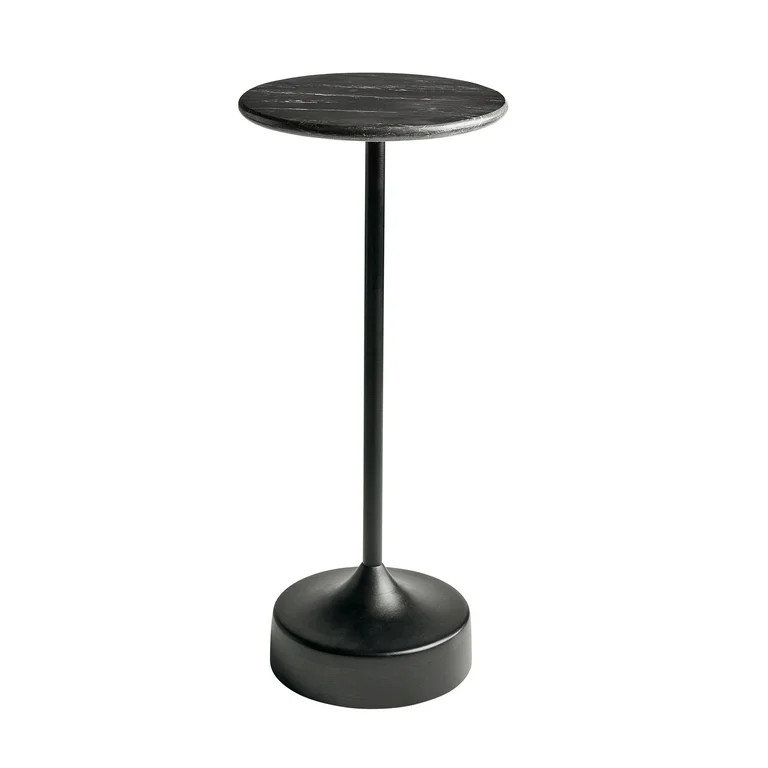 Better Homes & Gardens Aster Marble Drink Table, Black Marble | Walmart (US)