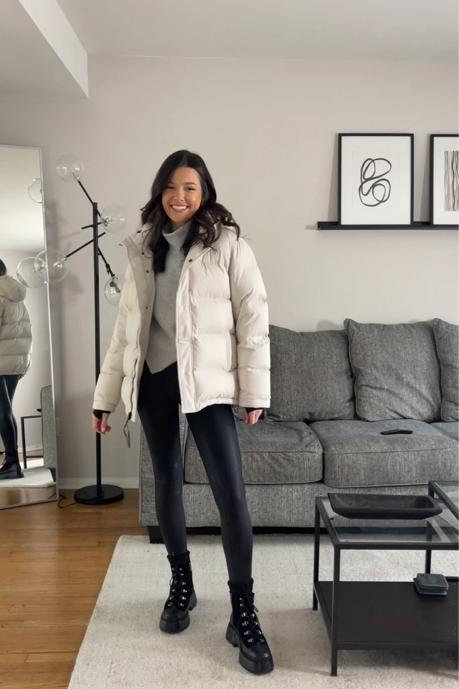 Size S in the matte pearl Aritzia super puff coat, size S in the sweater, M in the leggings! 

#LTKunder100 #LTKFind #LTKSeasonal