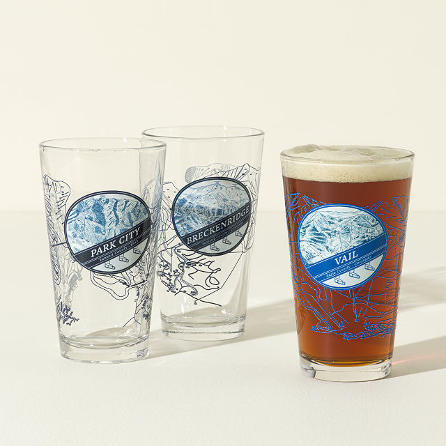Ski Resort Map Glass | UncommonGoods