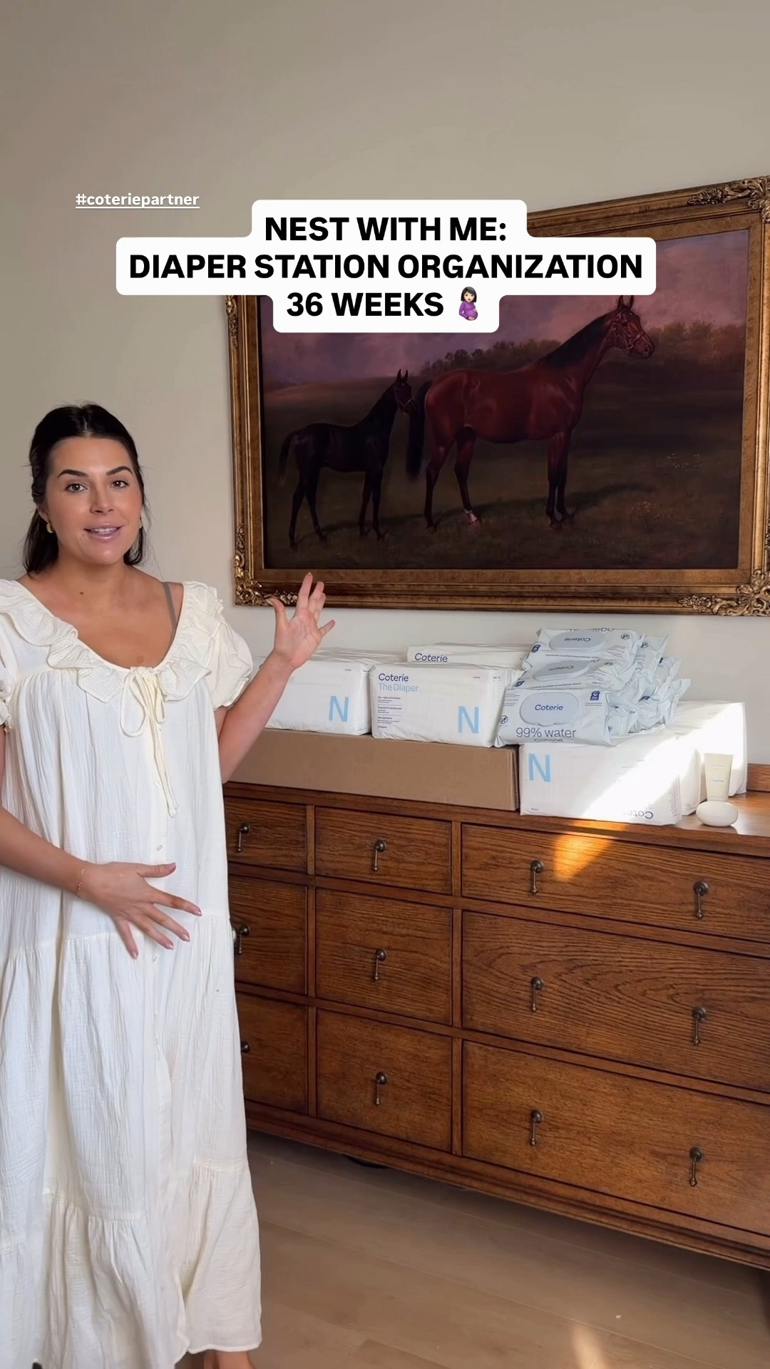 Diaper station area for master bedroom
Coterie - Use code: SHYLAHMAY for 20% off