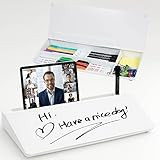 Quartet Glass Dry Erase White Board, Desktop Computer Pad for Notetaking, 18" x 6" Whiteboard, Cl... | Amazon (US)