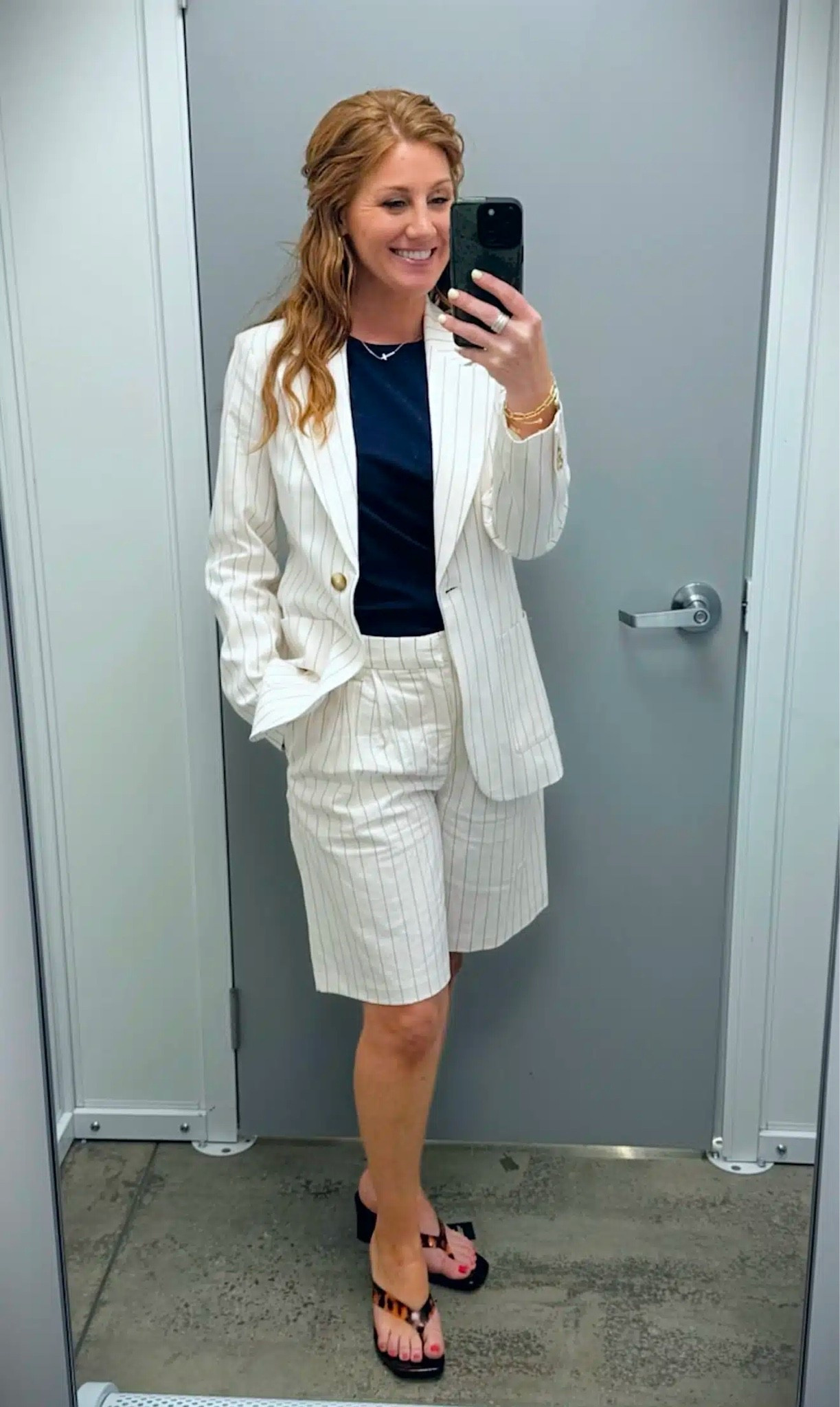 This set looks fantastic together for a polished Summer outfit. The blazer and shorts look great together, but the pieces would do well on their own too. Blazer is a size down to an XS | tank is size small | shorts are normal size 4

#LTKootd #LTKPetite #LTKOver40
