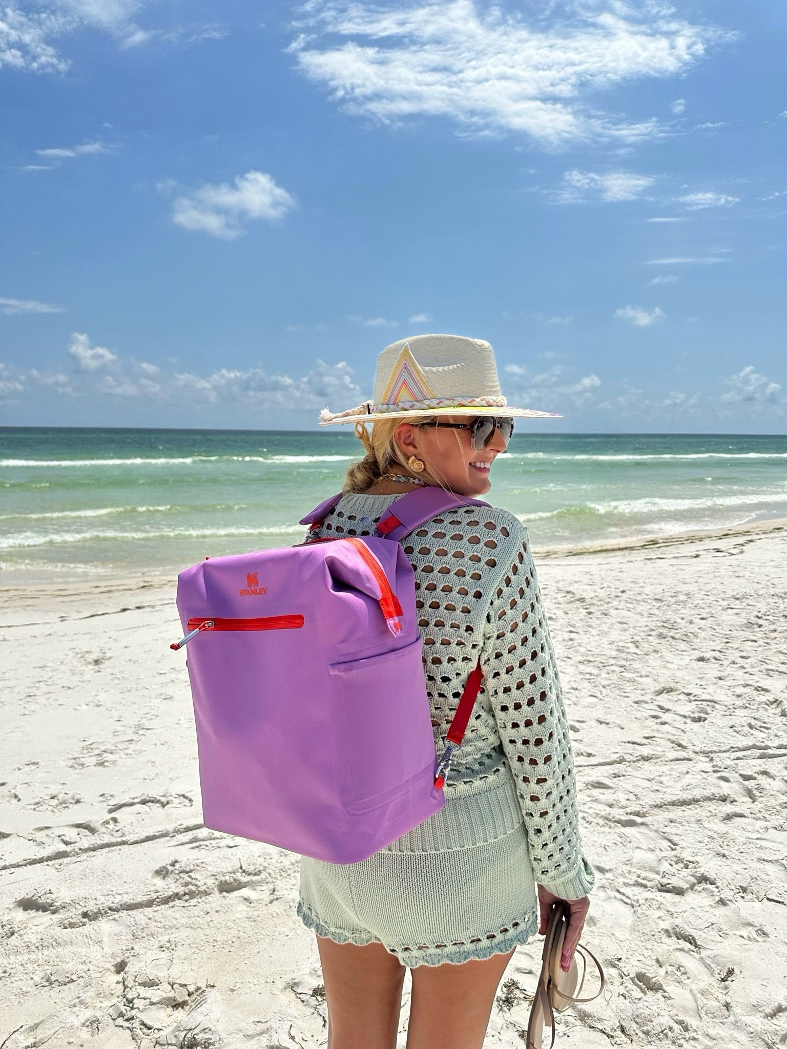 This midi cooler backpack from stanley is total perfection. Fits 20 cans and so great for beach and pool trips! Love all the color options! Mine is the Lilac🤩 also obsessed with this cover up!! 

#LTKStyleTip #LTKFindsUnder100 #LTKGiftGuide