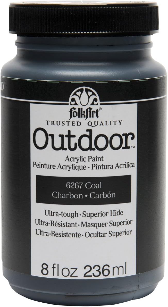 FolkArt Outdoor Paint in Assorted Colors (8 oz), Coal | Amazon (US)