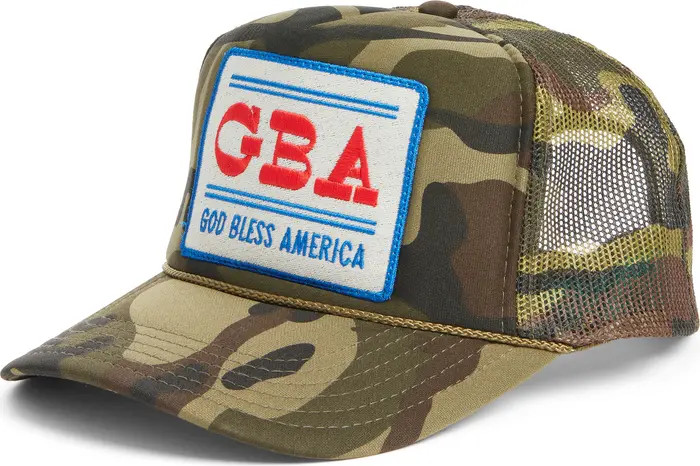 God Bless America Camo Trucker Hat | Nordstrom