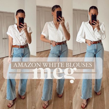 Amazon White Blouses- all are size small! 

#LTKfindsunder50 #LTKstyletip #LTKworkwear