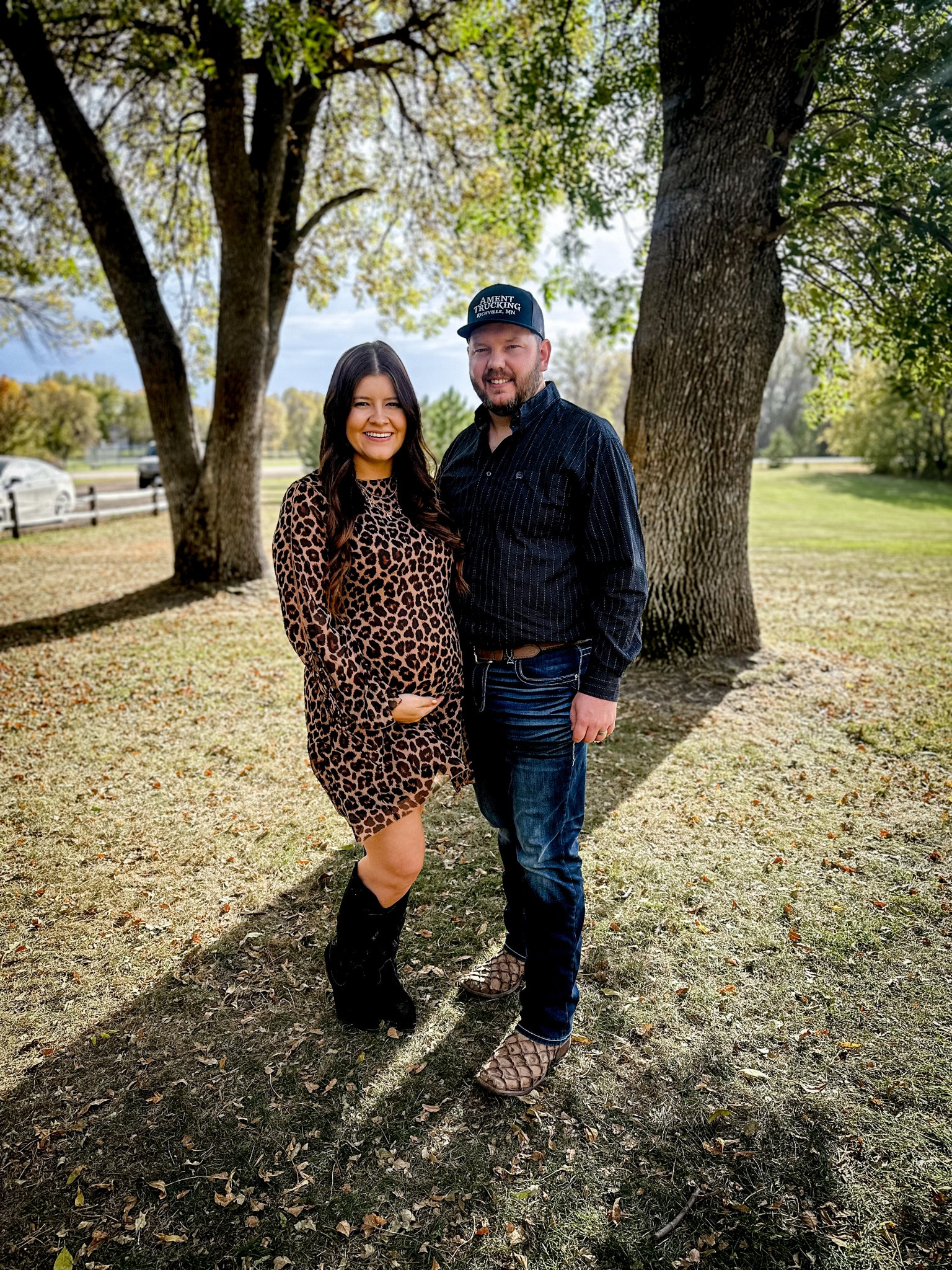 I got so many compliments on this dress that I wore for a wedding last weekend and the best part is…. it’s from WALMART 🖤 This specific leopard print is running pretty low in stock, but I linked the black as well which is on clearance!! I am wearing a large here to accommodate the bump. 

Also linking up as much as I can from Tyler’s fit. He’s wearing Buckle Black jeans which he LOVES because they have some stretch to them! Along with his tried and true Cinch button up (he’s normally and XL in shirts, but sizes down to a large in these).

#weddingoutfit #mensstyle #western #walmartstyle #maternity #bumpfriendly 

#LTKBump #LTKMens #LTKMidsize