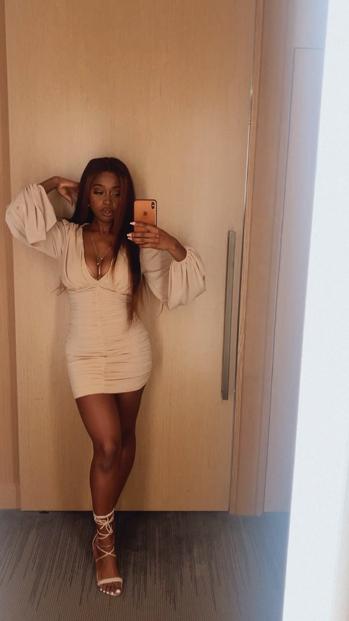 The perfect nude mini dress 😍

#LTKparties #LTKfindsunder100 #LTKSpringSale