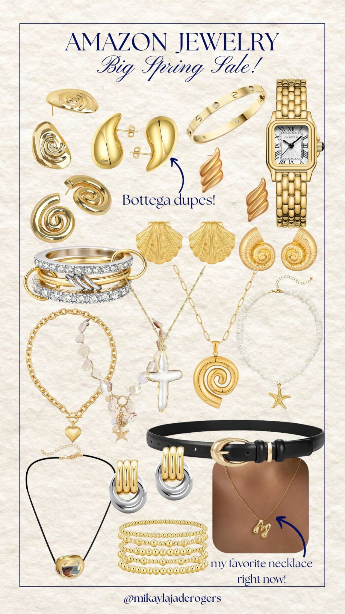 Jewelry finds from the Amazon spring sale!! Obviously I love summery gold pieces ✨🤌🏼

#LTKSeasonal #LTKSaleAlert #LTKFindsUnder50