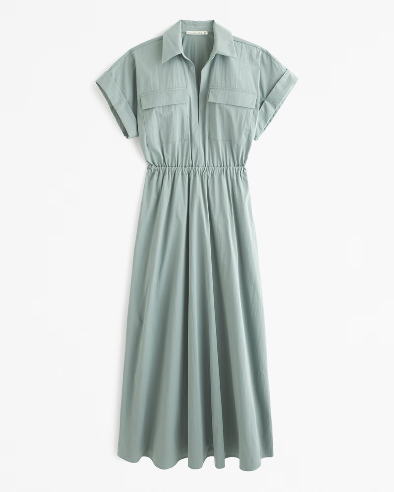 Women's Utility Maxi Shirt Dress | Women's Dresses & Jumpsuits | Abercrombie.com | Abercrombie & Fitch (US)