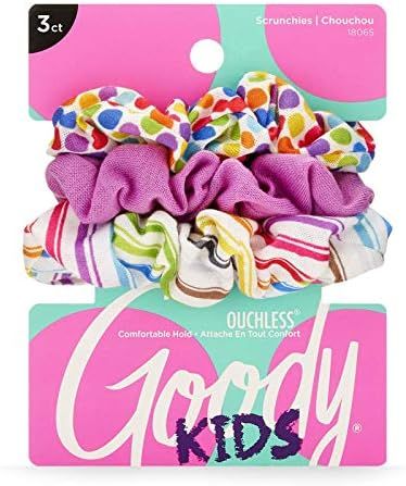 Goody Ouchless Hair Scrunchie - 3 Count, Purple Rainbow - Help Keep Hairs In Place - Hair Accessorie | Amazon (US)