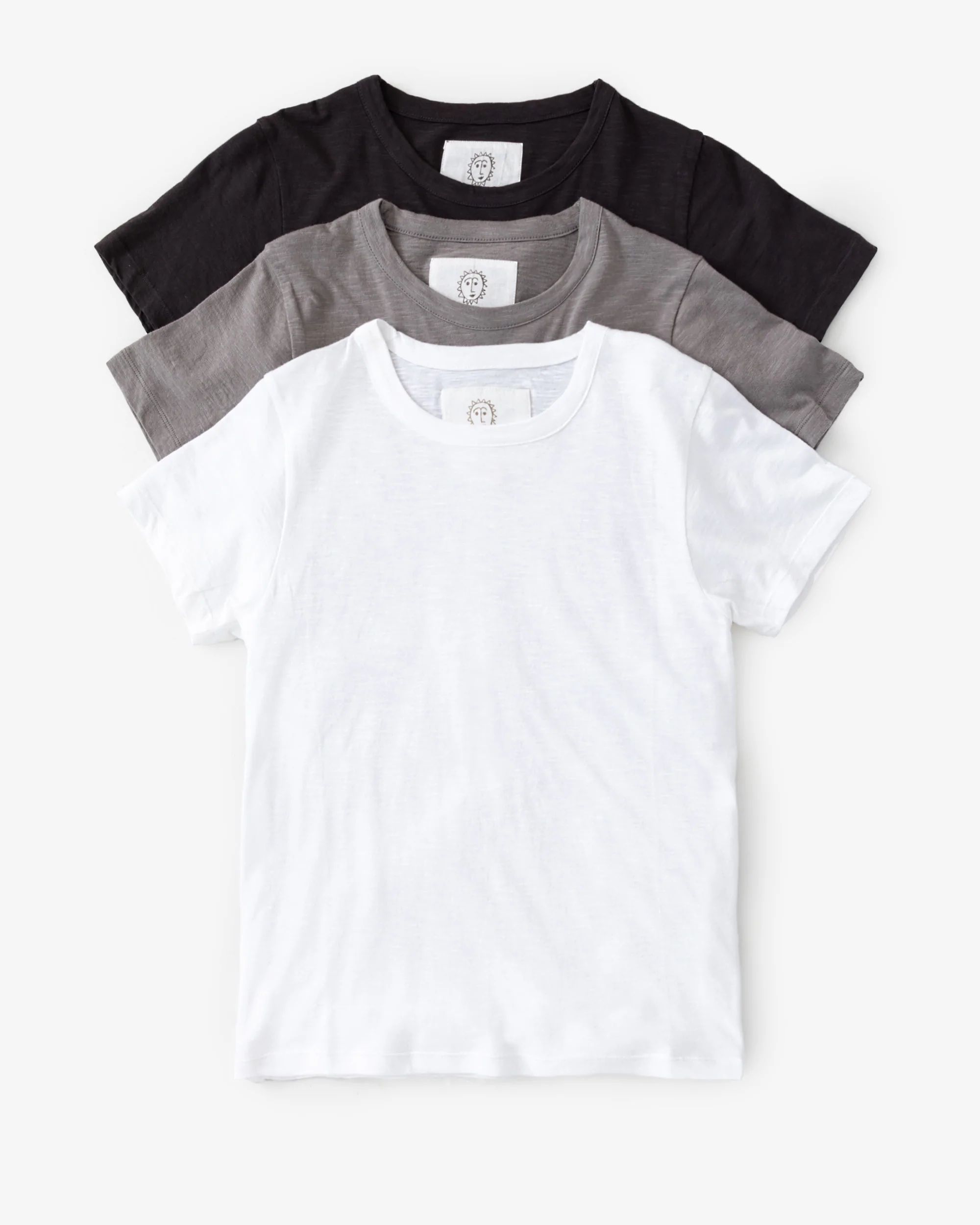 Saturday Tee - Knit T-Shirt 3-Pack - Black/Cloud/Pebble | Printfresh
