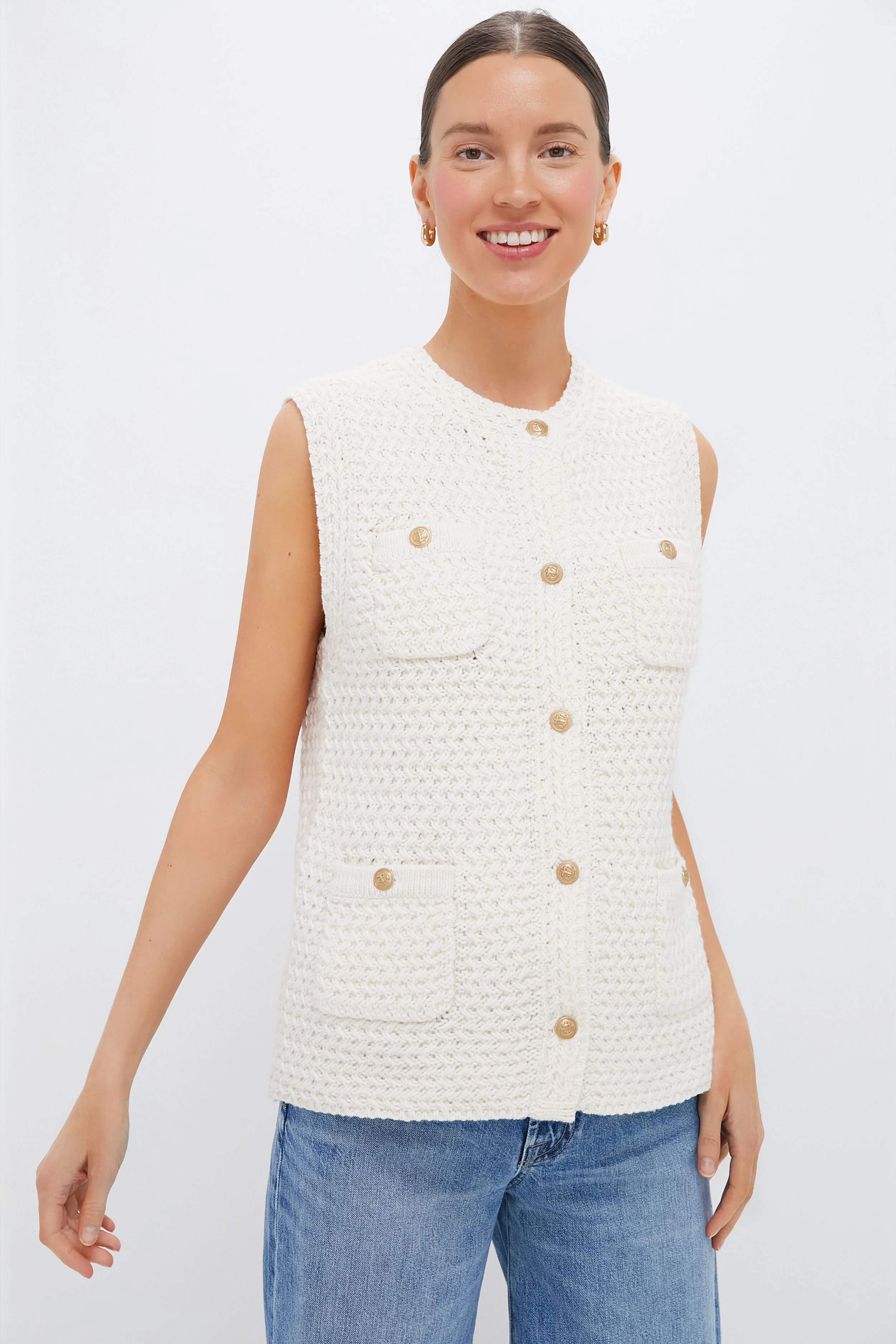 Ecru Elisabeth Sweater Vest | Tuckernuck (US)