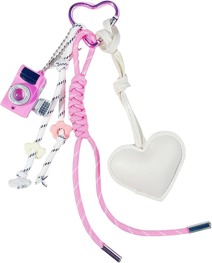 QTMY Cute Braided Keychain Bag Charms for Handbag Purse Backpack Accessories Bogg Bag,288 | Amazon (US)