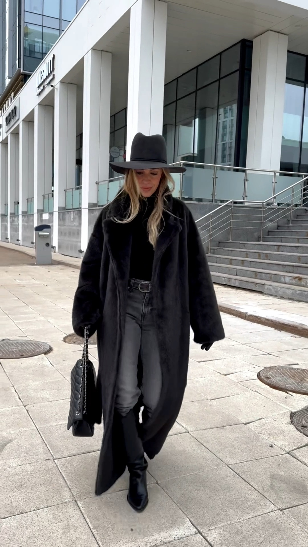 Dark gray faux fur coat, shearling coat, black and gray winter outfit, @Levi's gray slim leg jeans, winter outfit 

#LTKOver40 #LTKSaleAlert #LTKSeasonal